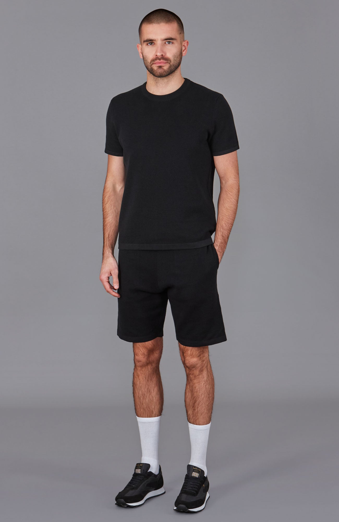 Mens Heavyweight Cotton Textured Shorts Paul James Knitwear