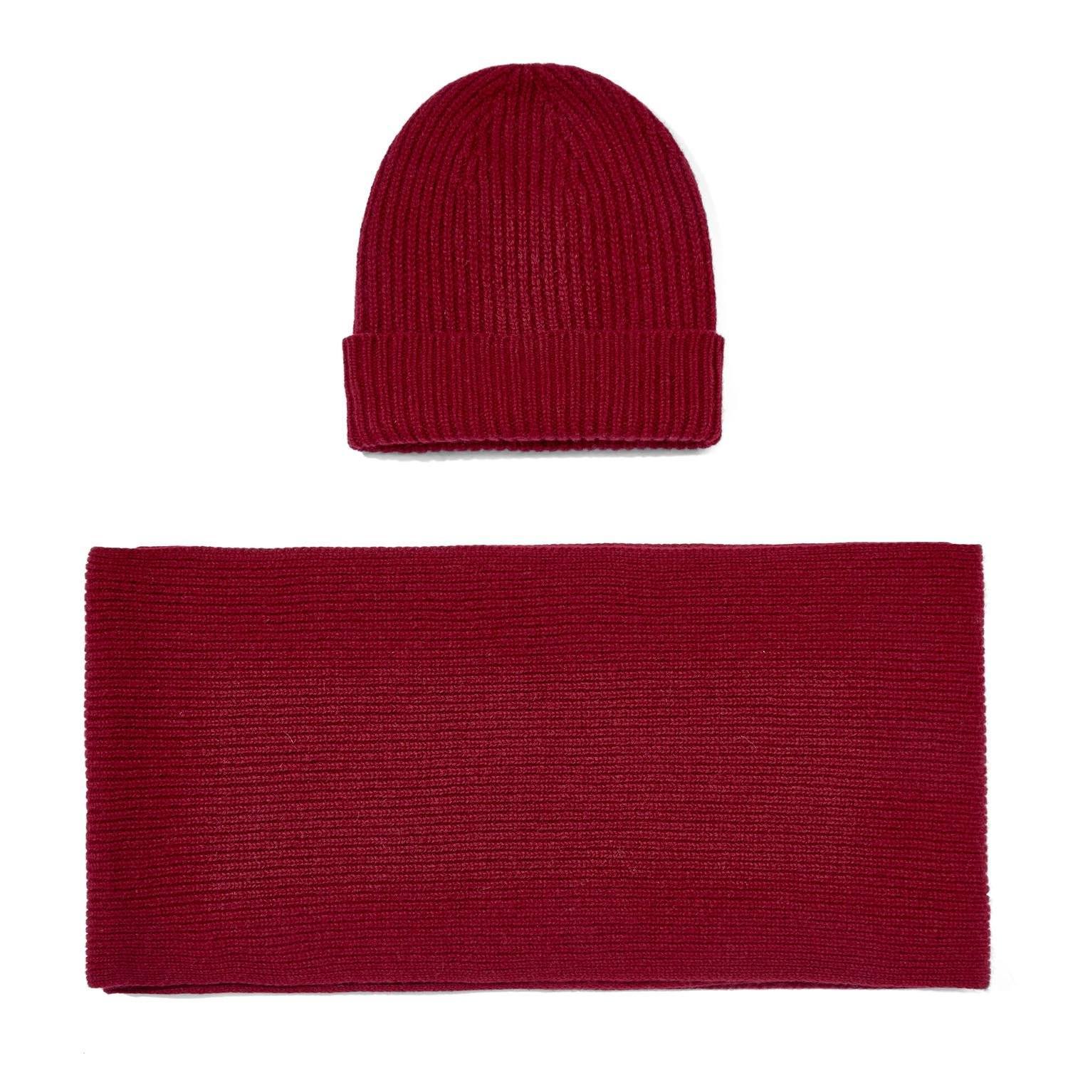 100% Cashmere Ribbed Beanie Hat & Scarf Gift Set – Paul  display picture 2