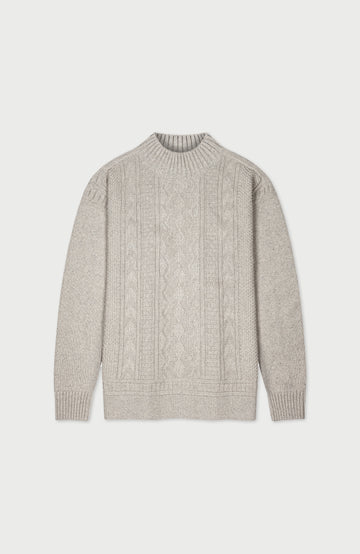 mens cotton cable gansey sweater by paul james