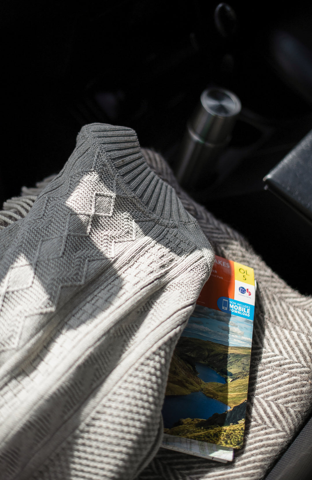 grey mens gansey sweater