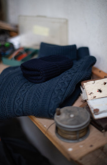 mens fishermans roll neck guernsey sweater