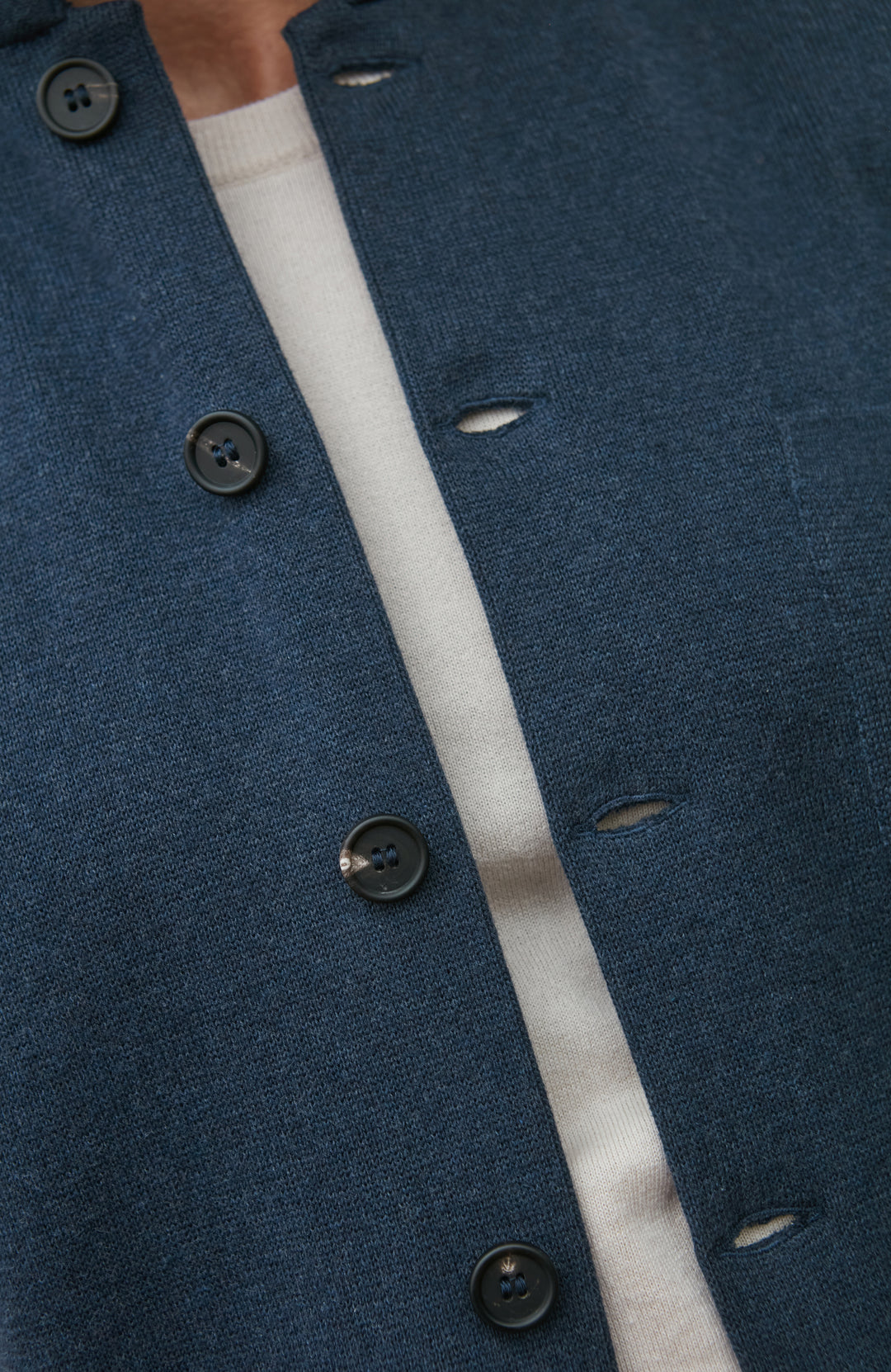 Men's Blue Mandarin Collar Sleeveless Jacket by Paul James