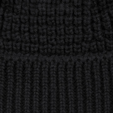 black mens cotton fisherman beanie by Paul James