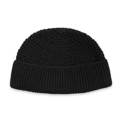 black mens cotton fisherman beanie