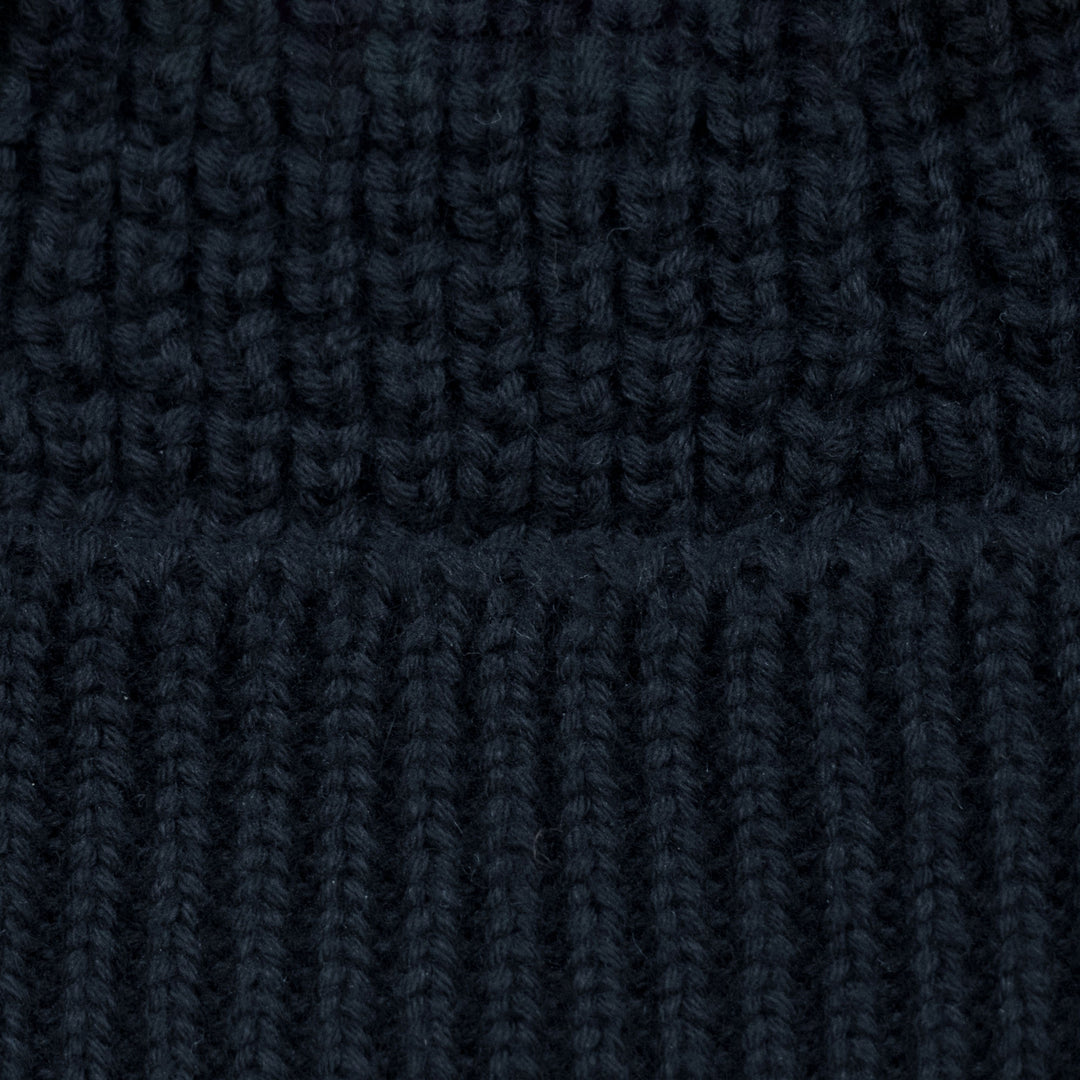 navy textured fishermans beanie by Paul James