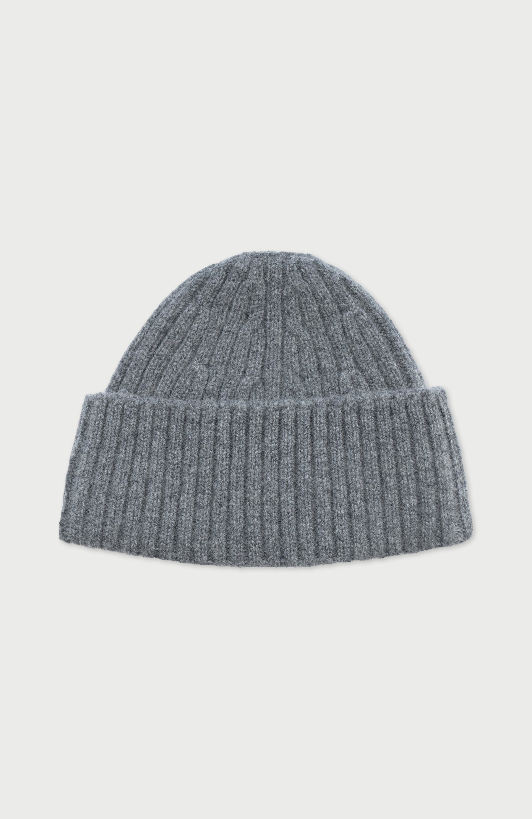 Grey Lambswool Fisherman Beanie By Paul James