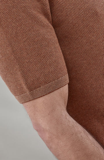 Mens Brown Cotton T-Shirt by Paul James