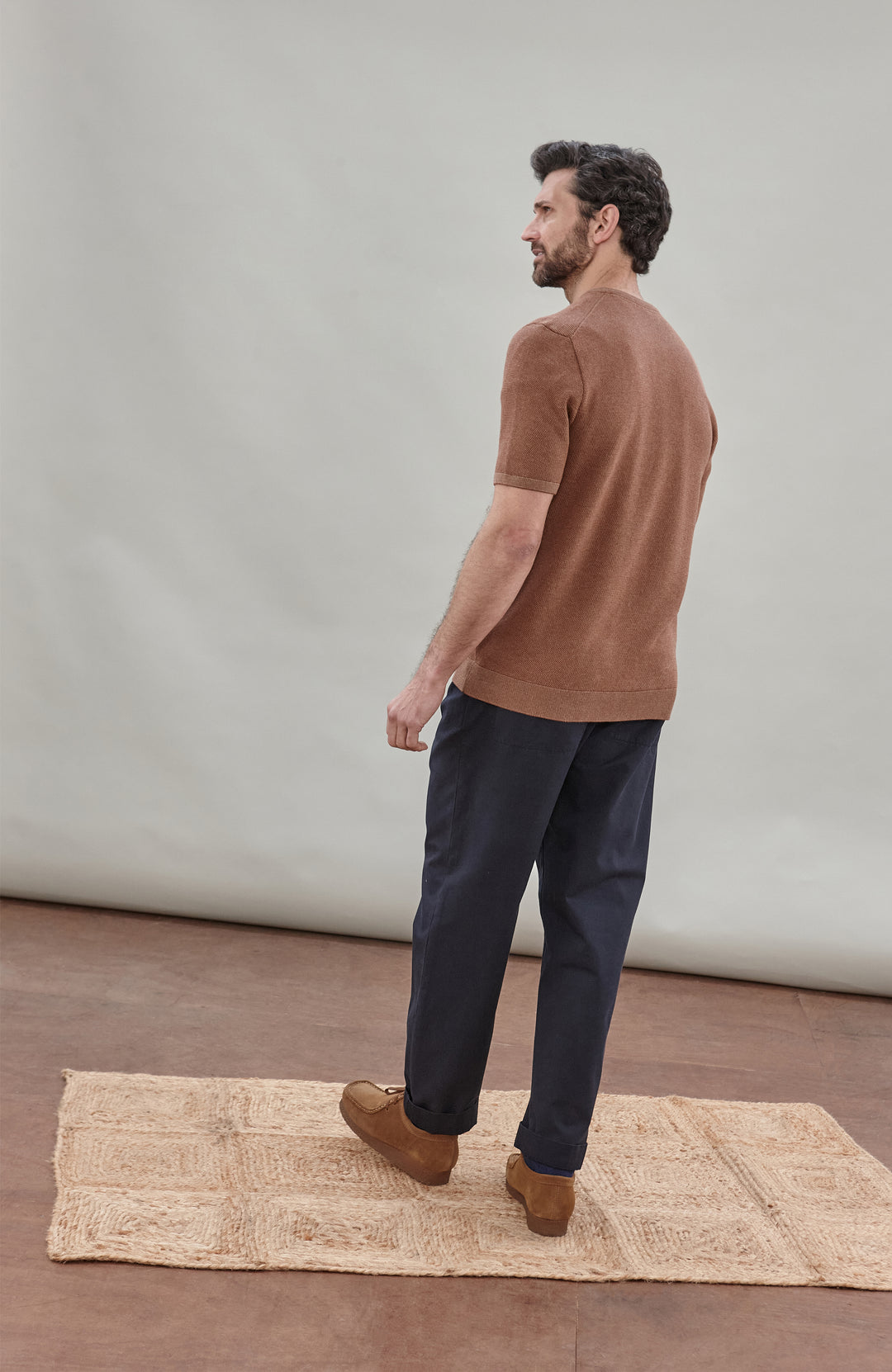 Mens Brown Cotton T-Shirt by Paul James