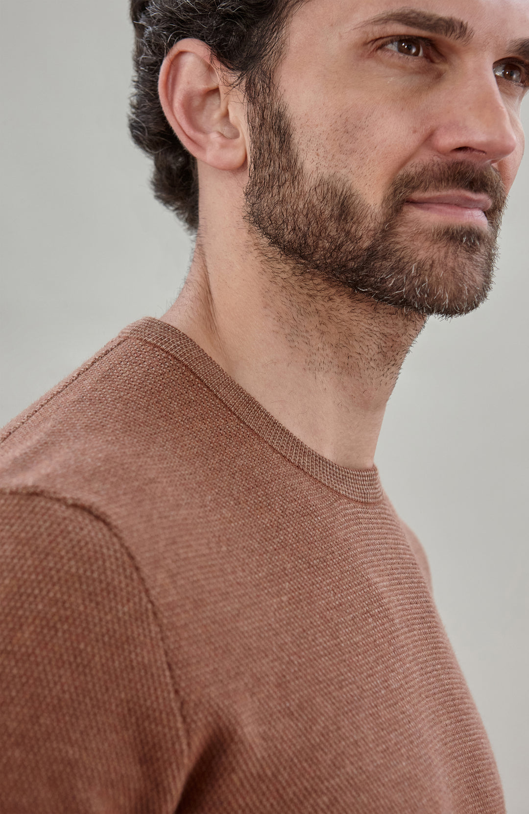 Mens Brown Cotton T-Shirt by Paul James