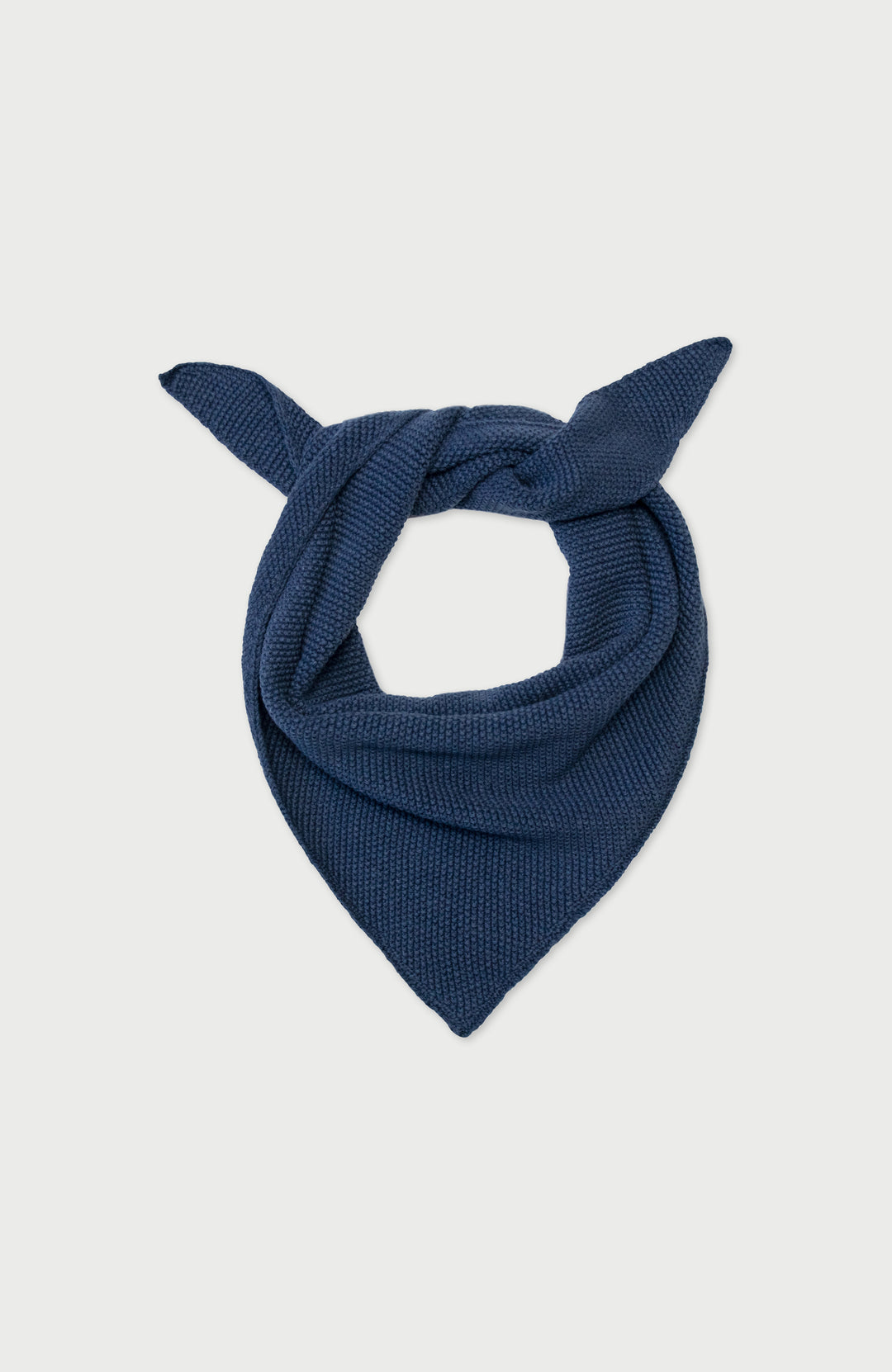 Blue Cotton Textured Triangle Scarf By Paul James
