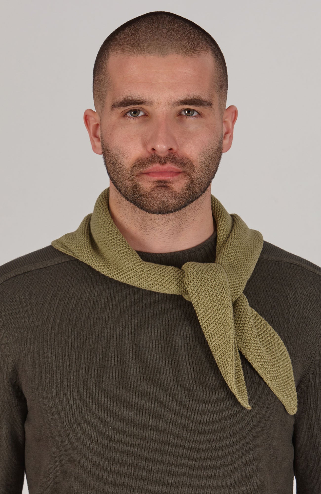 Cotton Textured Triangle Scarf – Paul James Knitwear