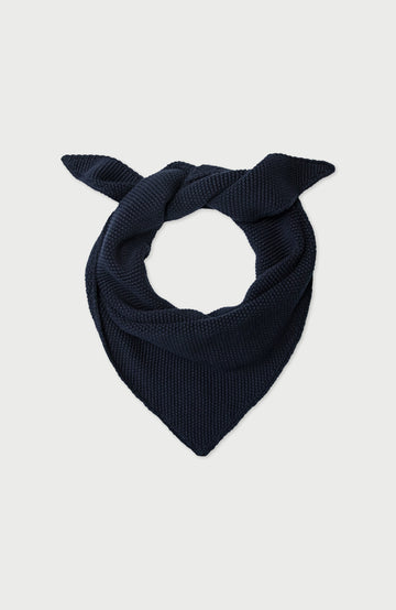 Navy Cotton Textured Triangle Scarf By Paul James
