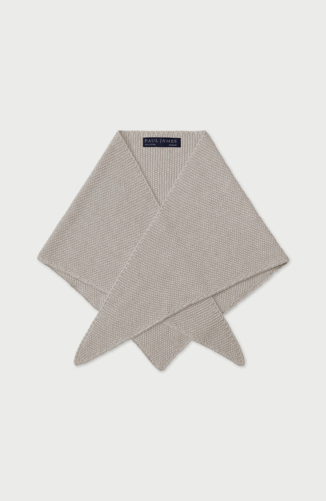 Beige Cotton Textured Triangle Scarf By Paul James