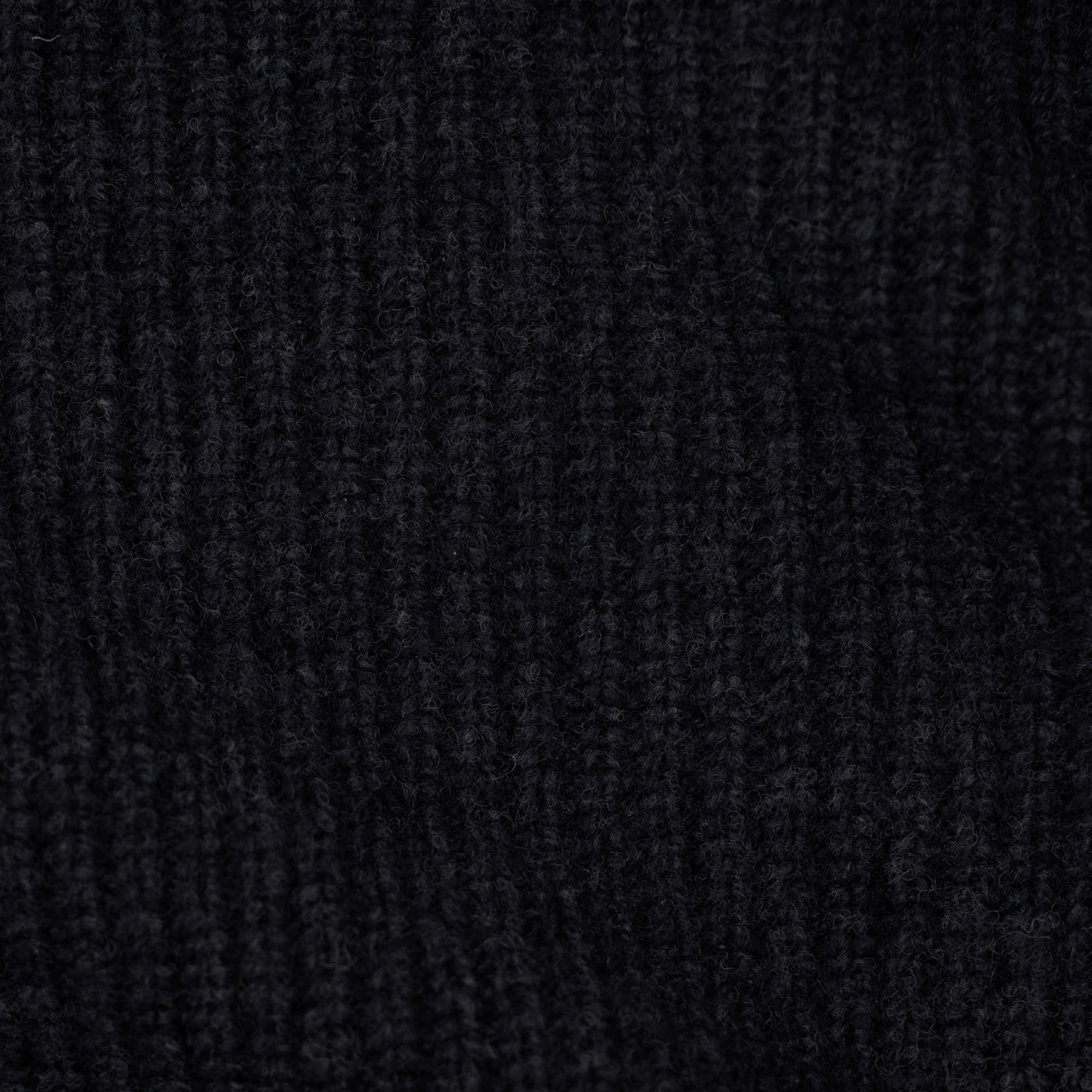 black wool ribbed neck tie