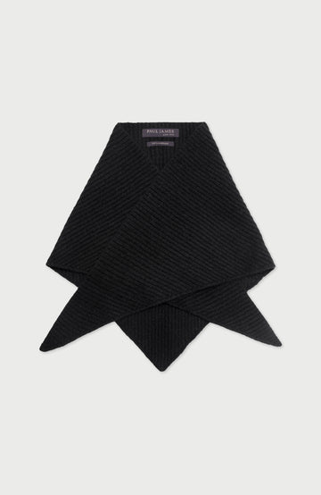 Black Lambswool Triangle Scarf By Paul James