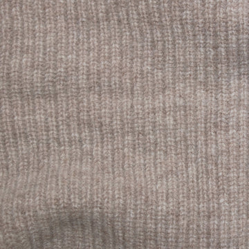 beige wool ribbed neck tie