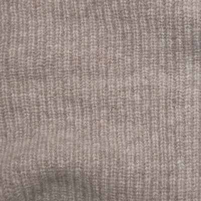 beige wool ribbed neck tie