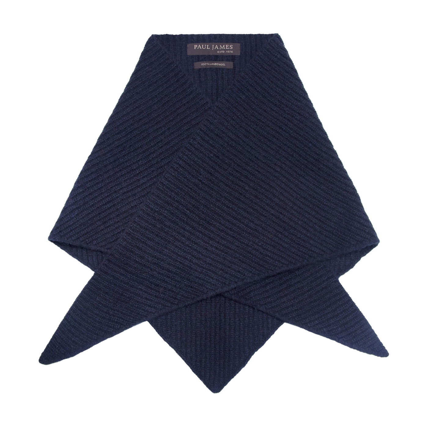 Lambswool Ribbed Triangle Scarf