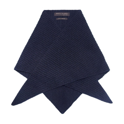 Lambswool Ribbed Triangle Scarf