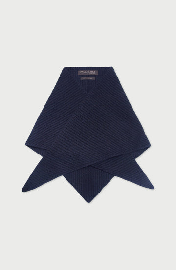 Blue Lambswool Triangle Scarf By Paul James