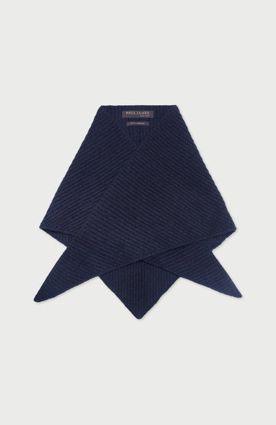 Blue Lambswool Triangle Scarf By Paul James 