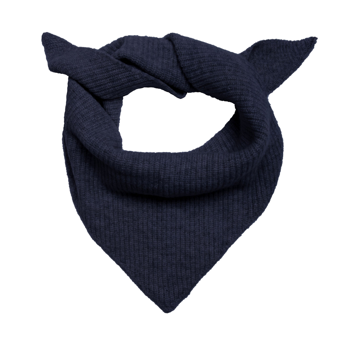 Lambswool Ribbed Triangle Scarf