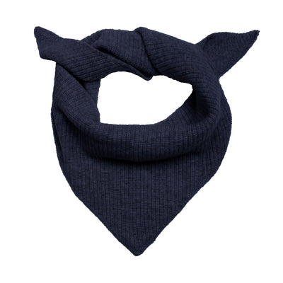Lambswool Ribbed Triangle Scarf