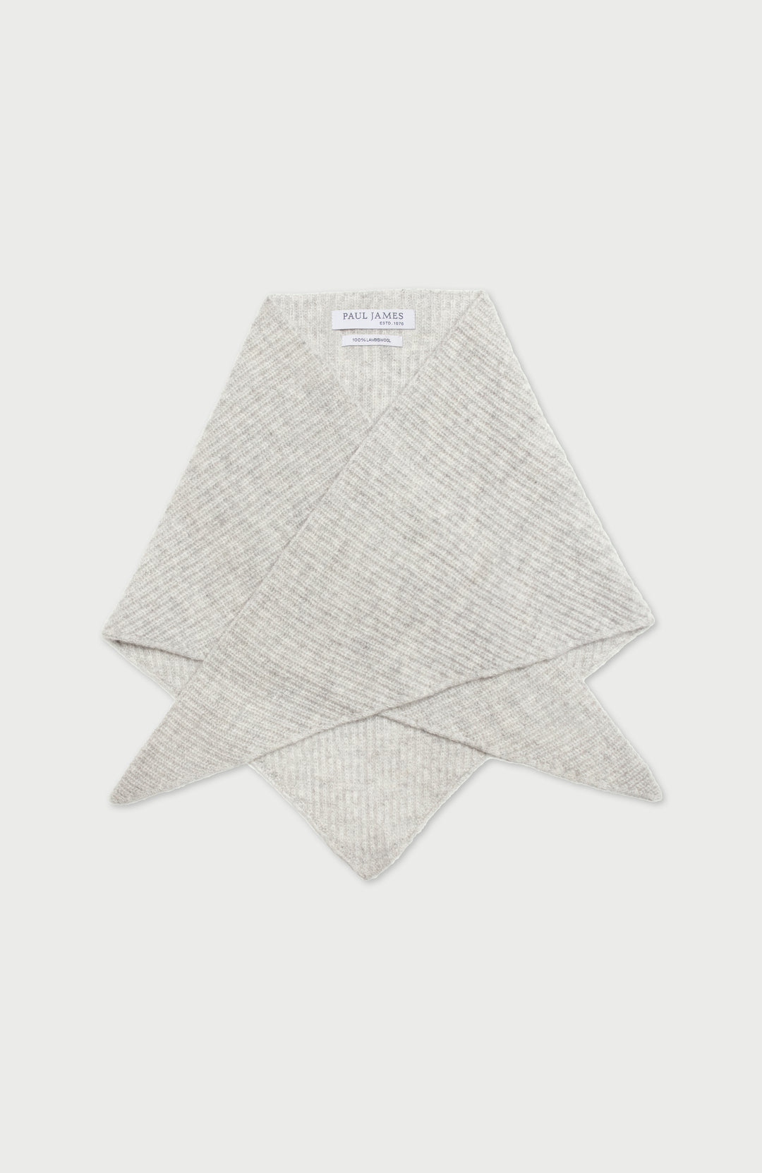 Grey Lambswool Triangle Scarf By Paul James