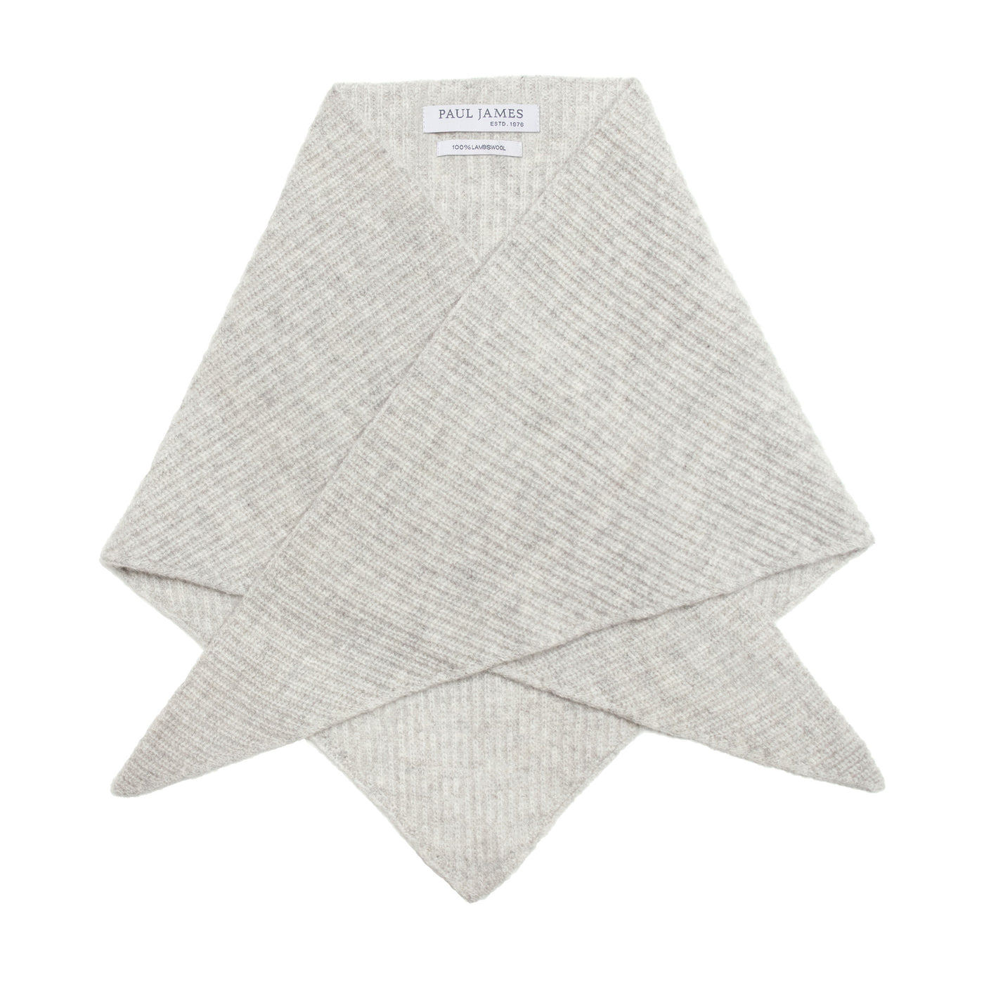 grey wool ribbed neck tie