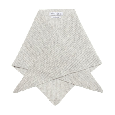 grey wool ribbed neck tie