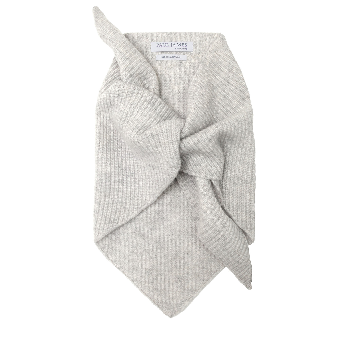 grey wool ribbed neck tie