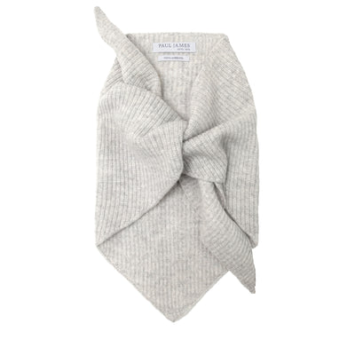 grey wool ribbed neck tie