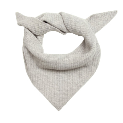 grey wool ribbed neck tie