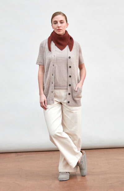 burgundy wool ribbed neck tie