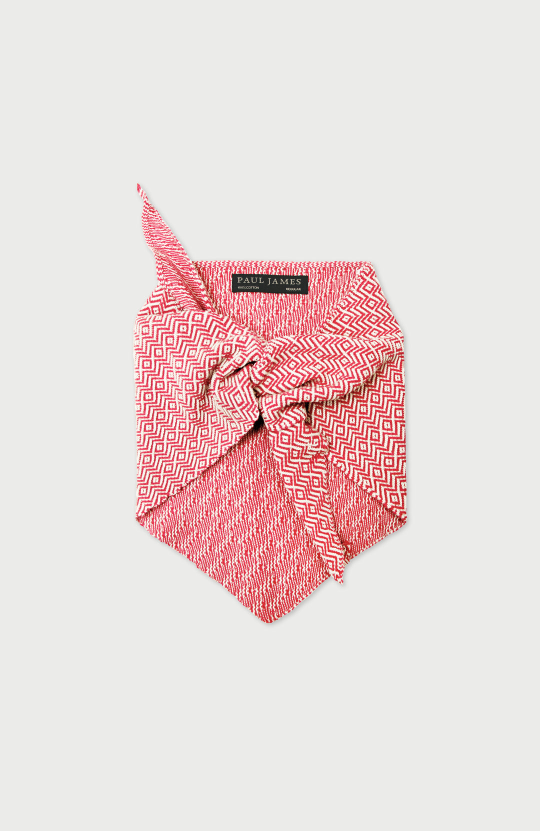 Red Lightweight Cotton Two Tone Neckerchief By Paul James