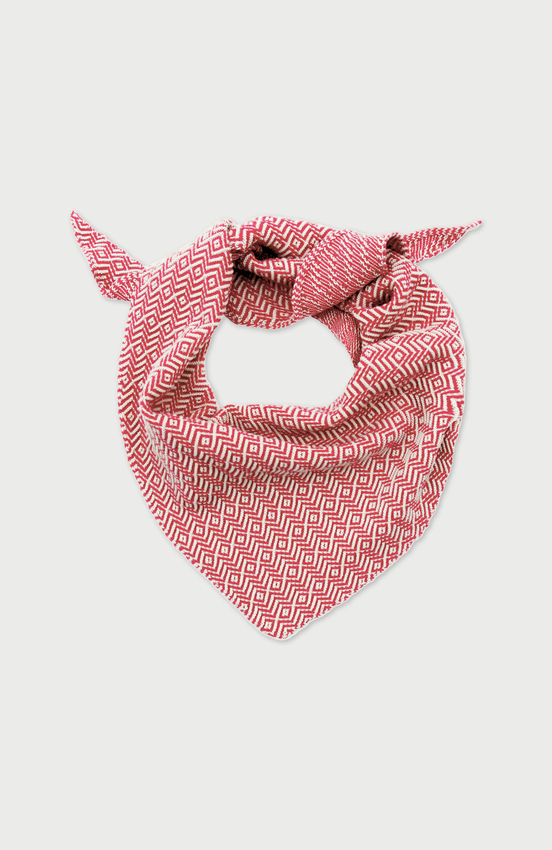 Red Lightweight Cotton Two Tone Neckerchief By Paul James