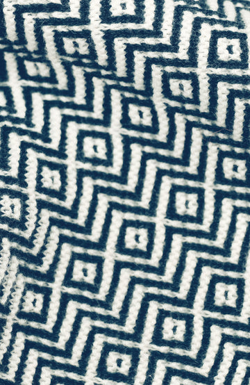 Blue Lightweight Cotton Two Tone Neckerchief By Paul James