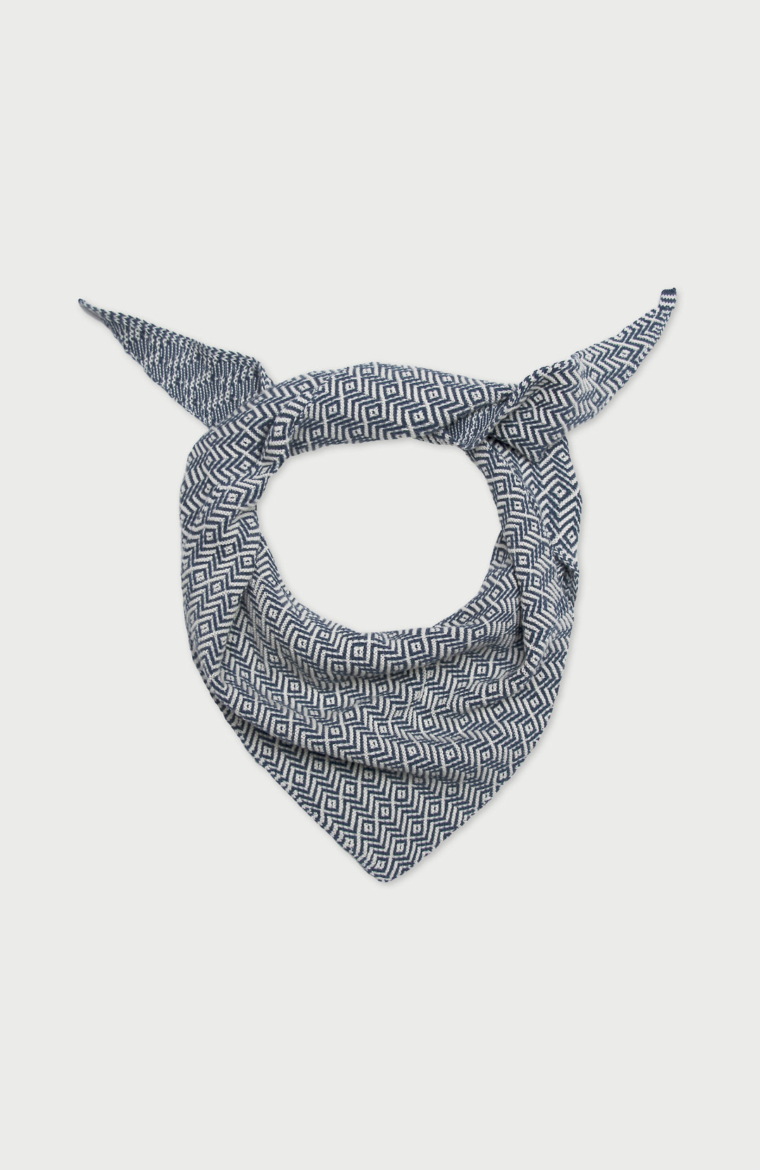 Blue Lightweight Cotton Two Tone Neckerchief By Paul James
