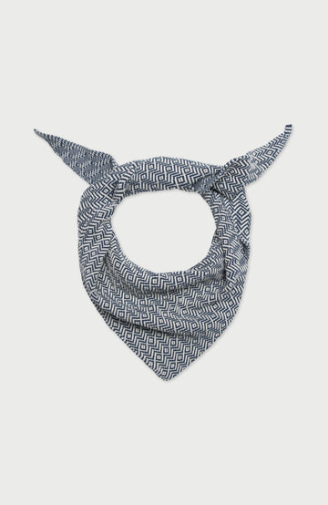 Blue Lightweight Cotton Two Tone Neckerchief By Paul James