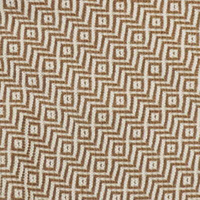 Woman wearing a patterned cotton neck tie