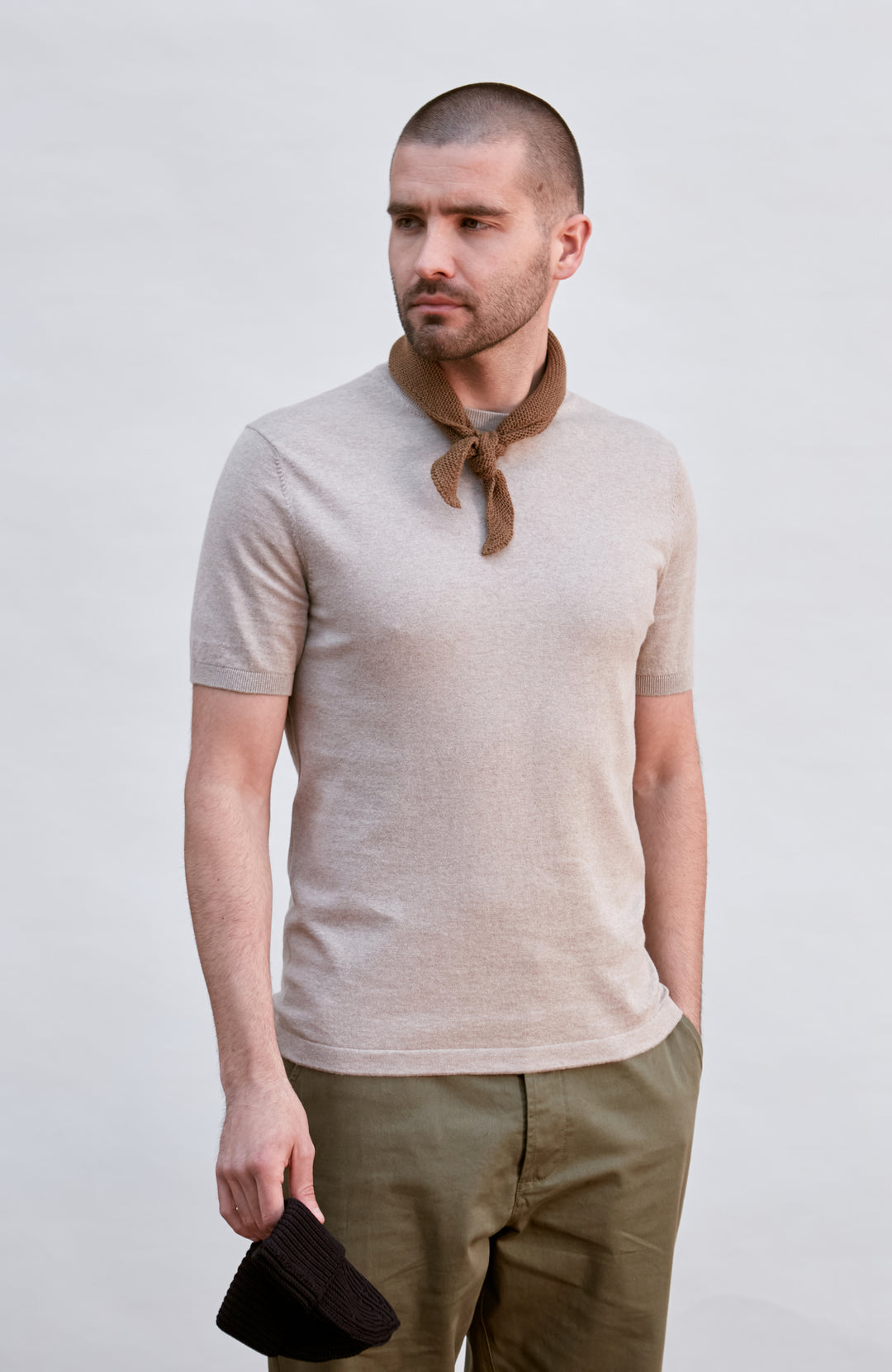 brown textured neckerchief