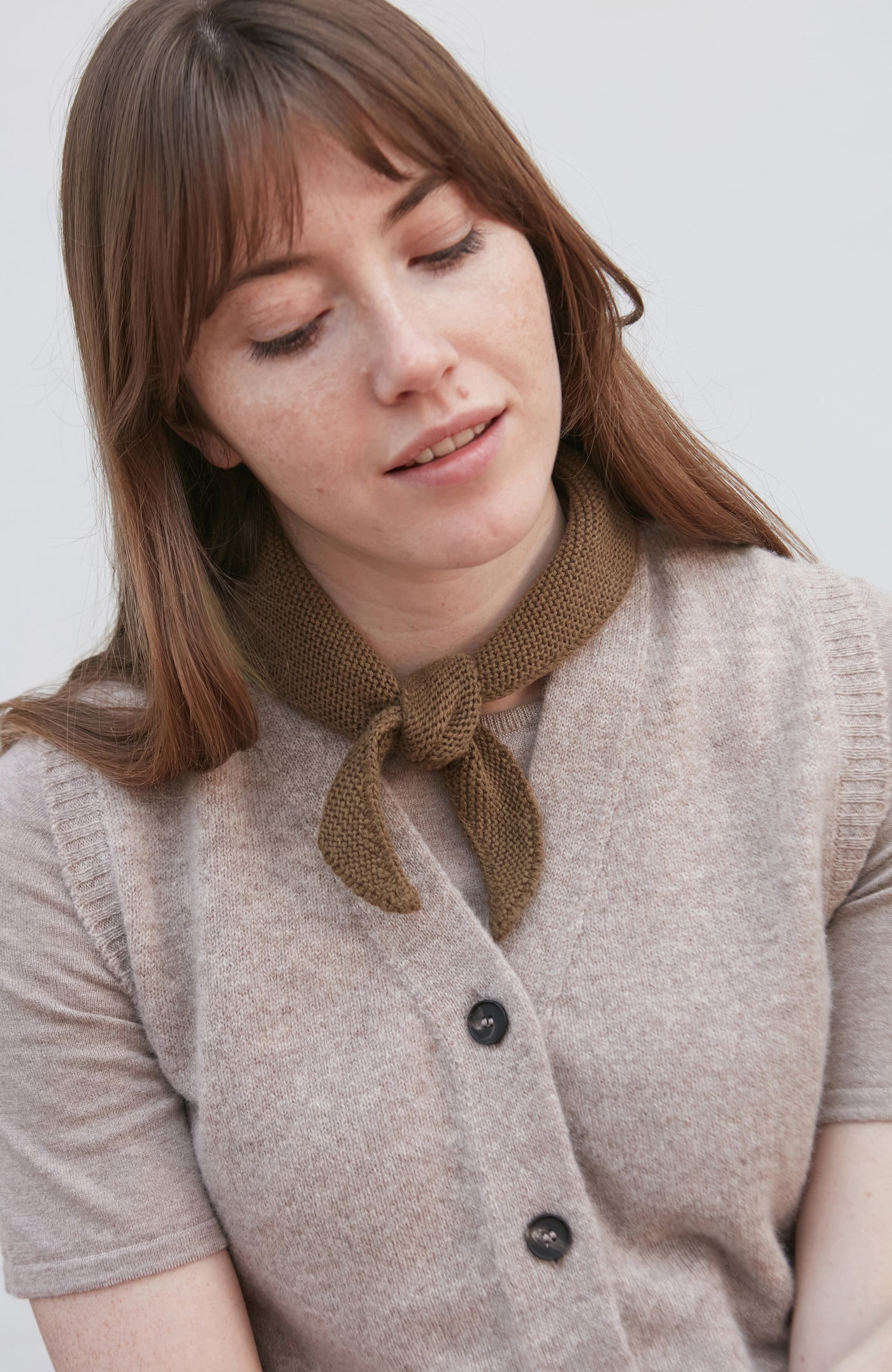 brown textured neckerchief