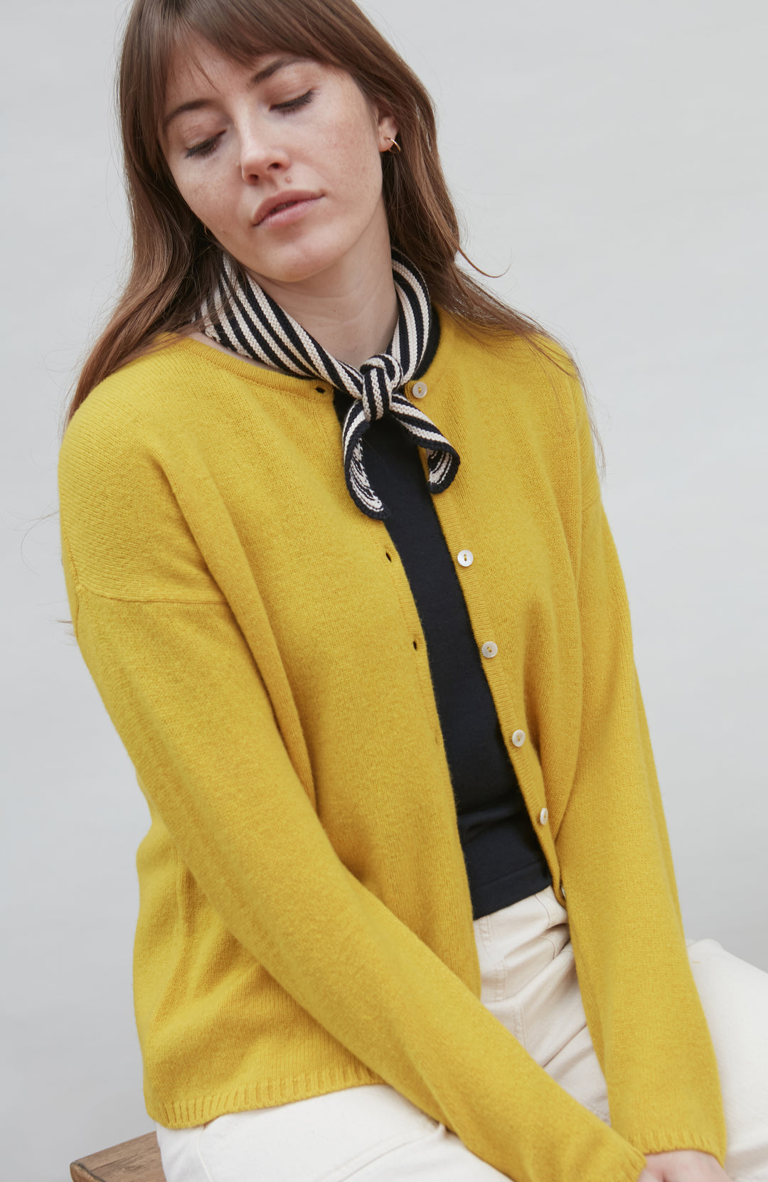 stripe neckerchief with navy t-shirt by Paul James