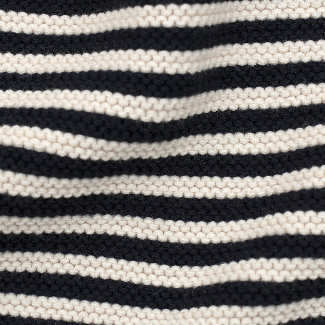 Navy Cotton Striped Mini Neckerchief By Paul James