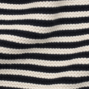 Navy Cotton Striped Mini Neckerchief By Paul James