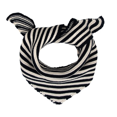 Cotton Garter Knit Striped Mini Neckerchief