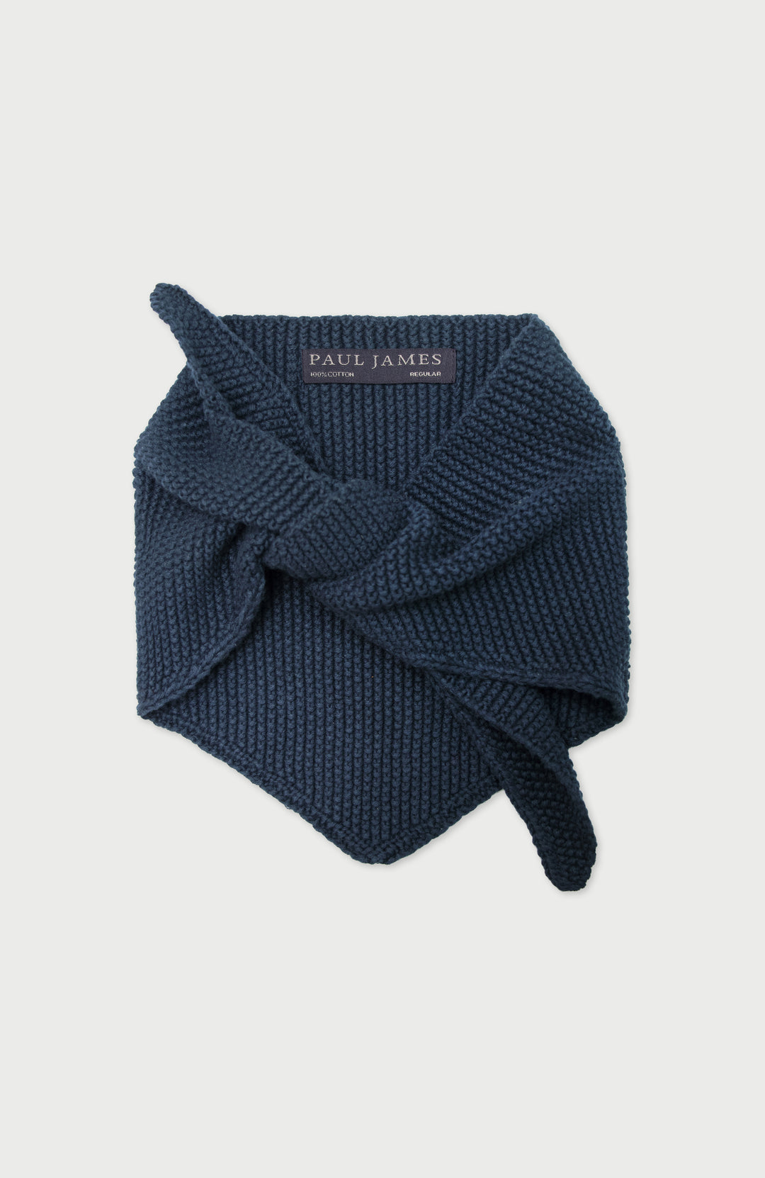 Blue Cotton Textured Mini Neckerchief By Paul James
