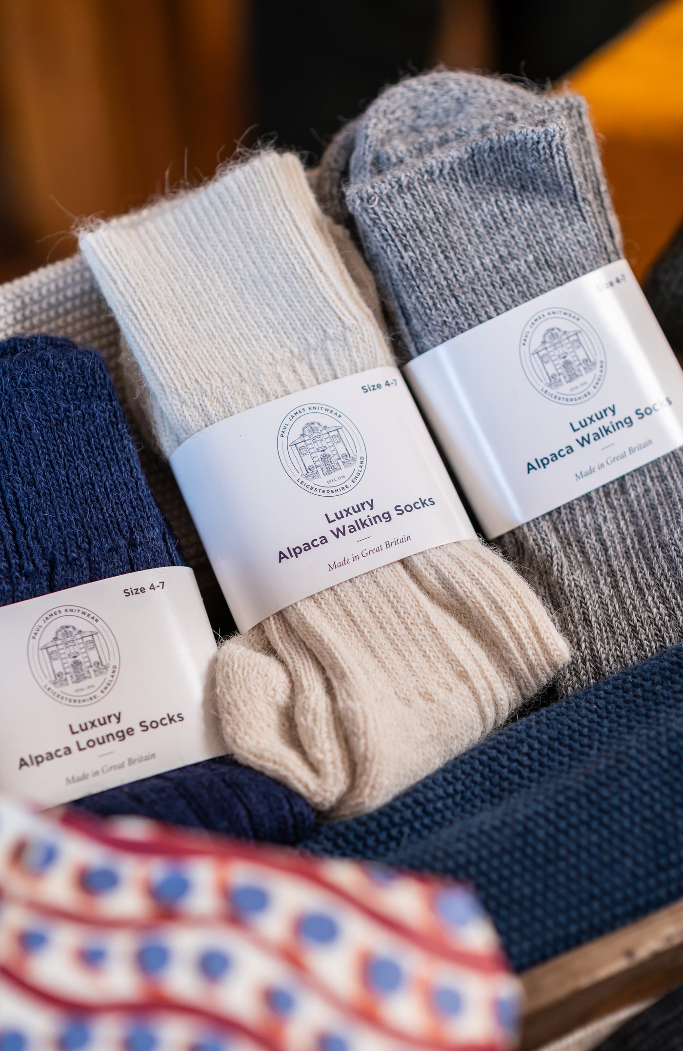 Wandersocken mit Alpaka-Kissensohle