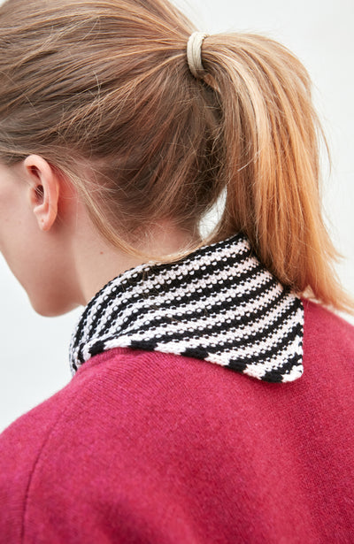 Cotton Textured Stripe Mini Neckerchief