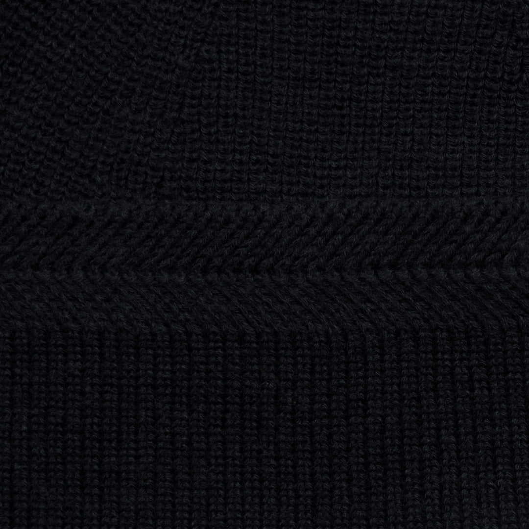 Black cotton beanie by Paul James
